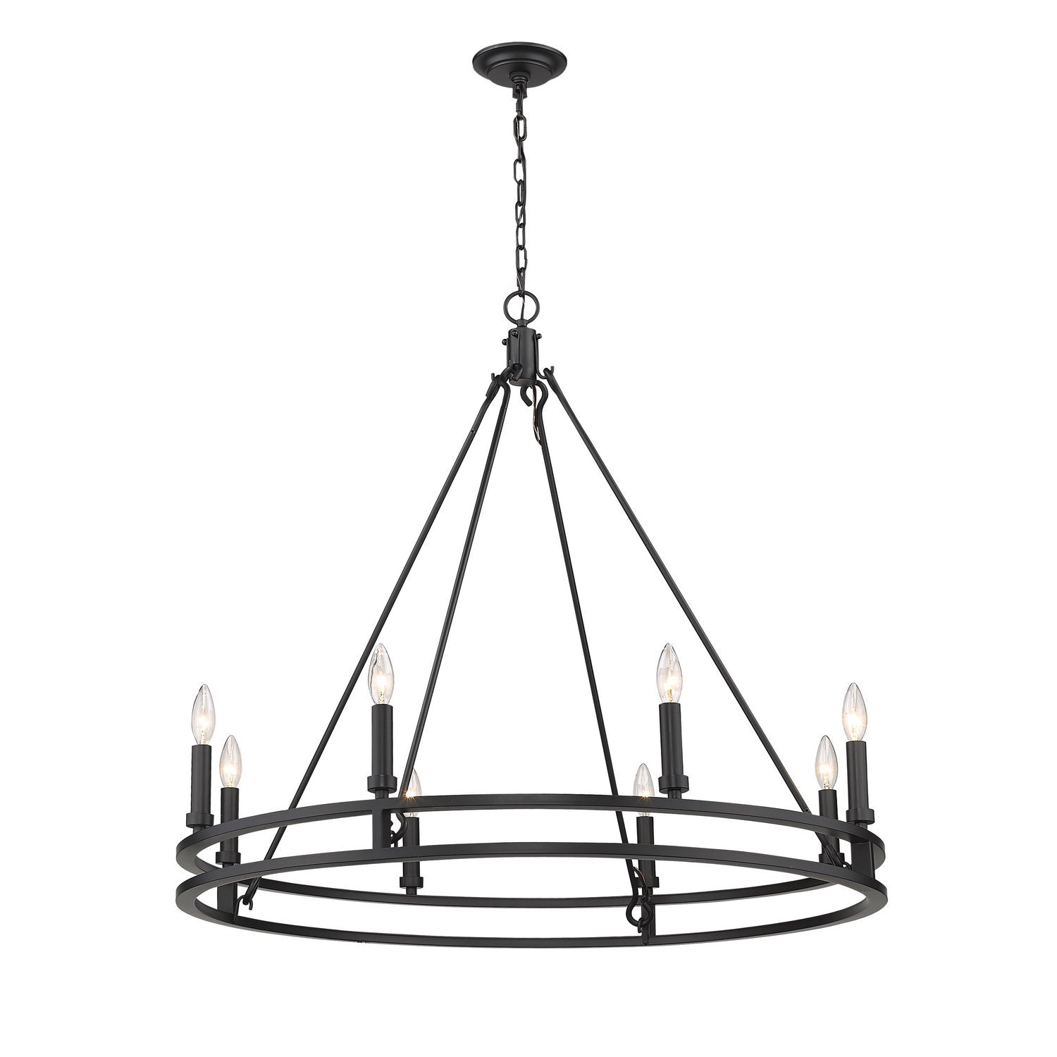 Z-Lite - 4005-8MB - Eight Light Chandelier - Dennison - Matte Black