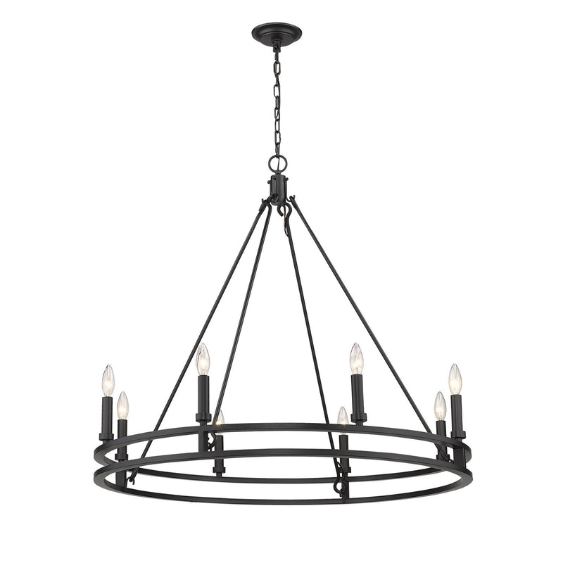 Z-Lite - 4005-8MB - Eight Light Chandelier - Dennison - Matte Black
