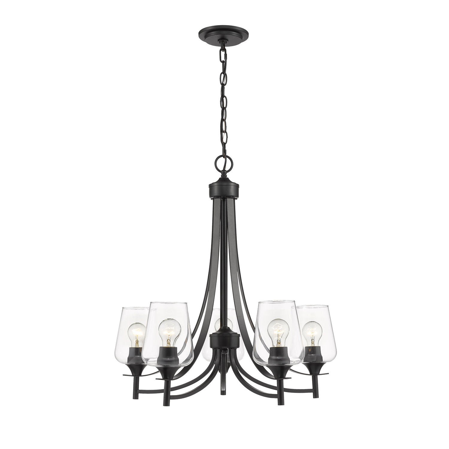 Z-Lite - 473-5MB - Five Light Chandelier - Joliet - Matte Black