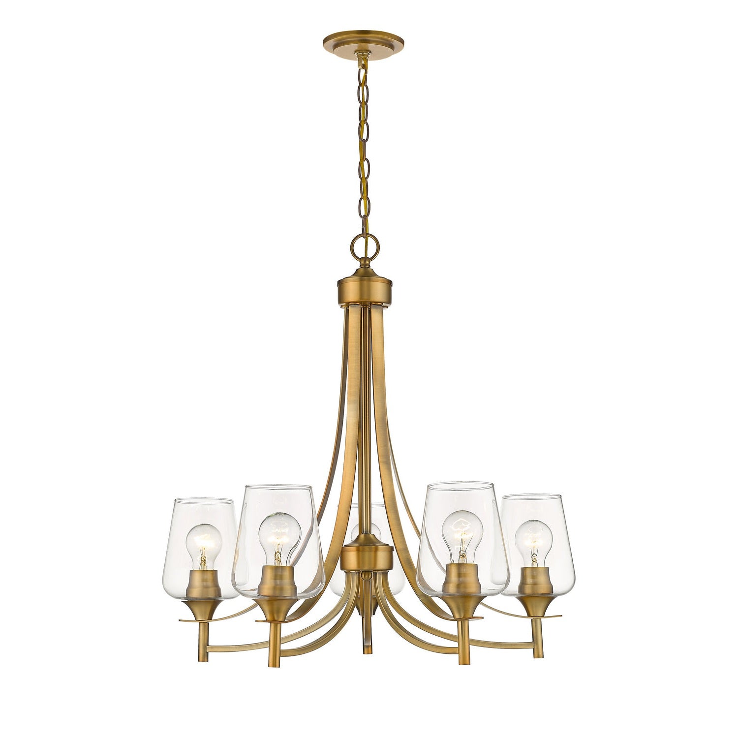 Z-Lite - 473-5OBR - Five Light Chandelier - Joliet - Olde Brass