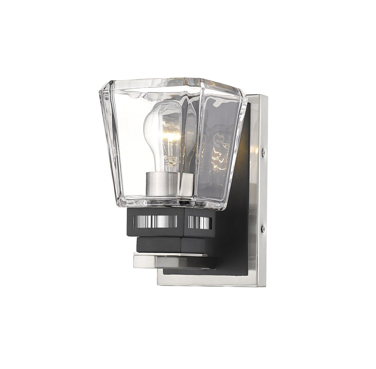 Z-Lite - 474-1S-BN-MB - One Light Wall Sconce - Jackson - Brushed Nickel + Matte Black