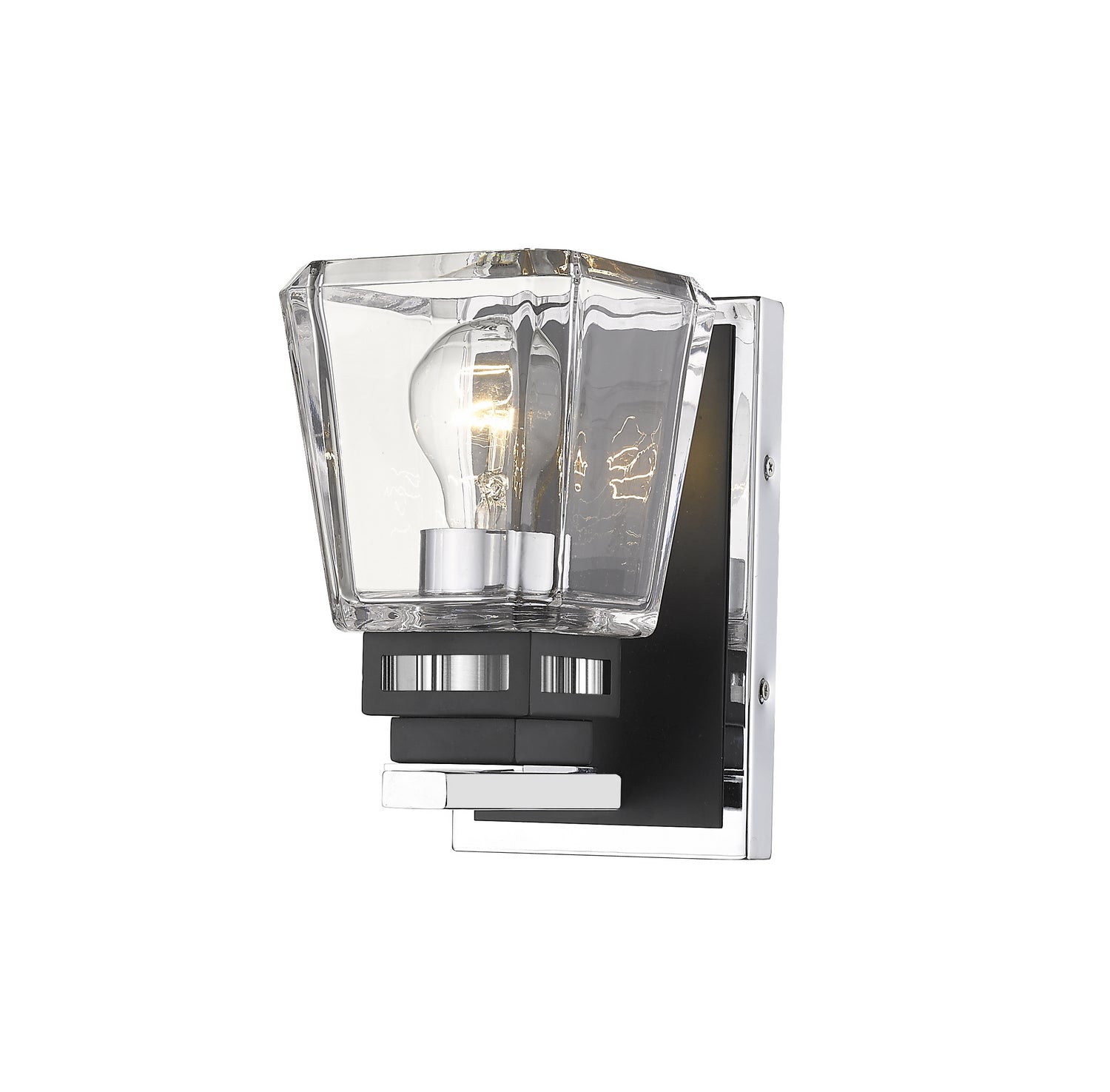 Z-Lite - 474-1S-CH-MB - One Light Wall Sconce - Jackson - Chrome + Matte Black