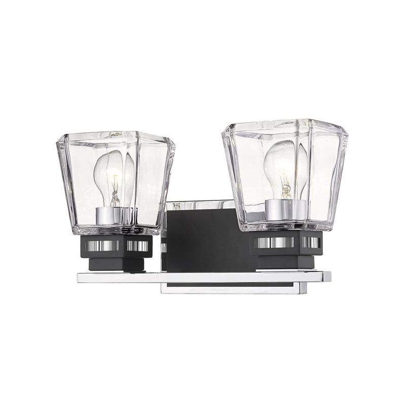 Z-Lite - 474-2V-CH-MB - Two Light Vanity - Jackson - Chrome + Matte Black