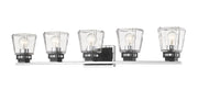 Z-Lite - 474-5V-CH-MB - Five Light Vanity - Jackson - Chrome + Matte Black