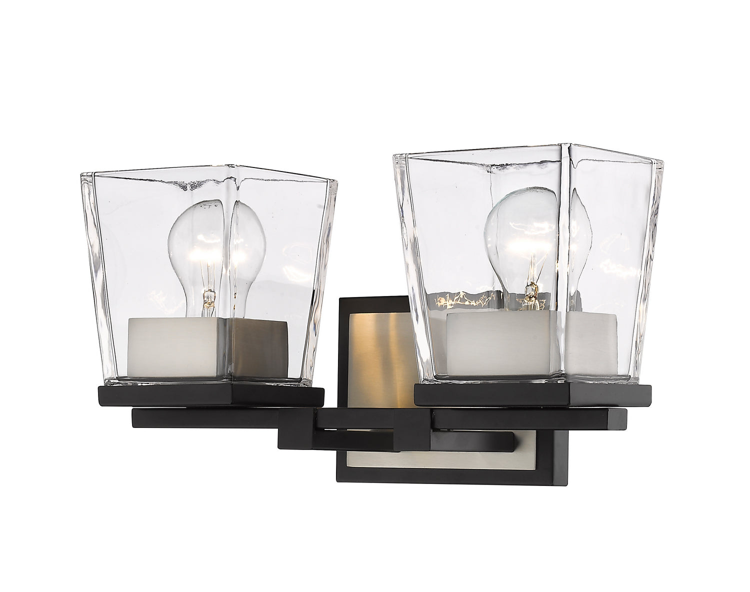 Z-Lite - 475-2V-MB-BN - Two Light Vanity - Bleeker Street - Matte Black + Brushed Nickel