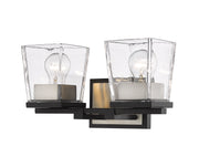 Z-Lite - 475-2V-MB-BN - Two Light Vanity - Bleeker Street - Matte Black + Brushed Nickel