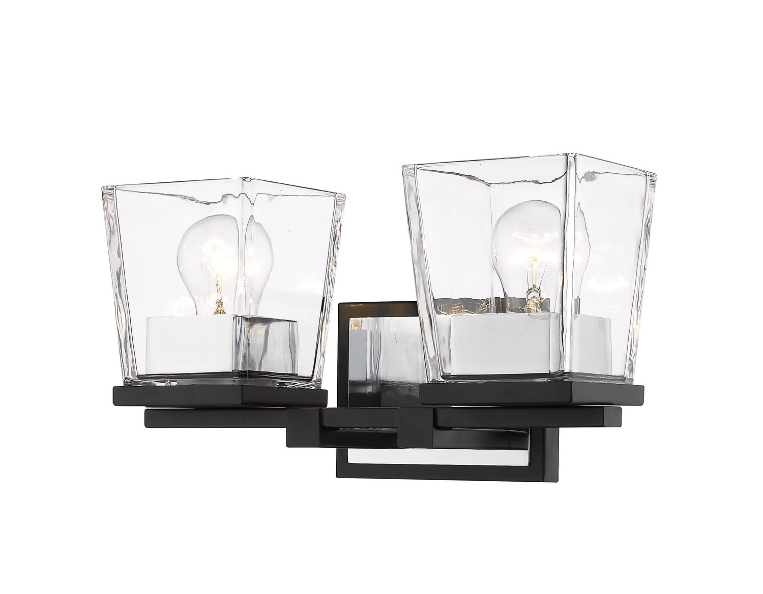 Z-Lite - 475-2V-MB-CH - Two Light Vanity - Bleeker Street - Matte Black + Chrome