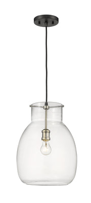 Z-Lite - 476P-MB-BN - One Light Pendant - Bella - Matte Black + Brushed Nickel