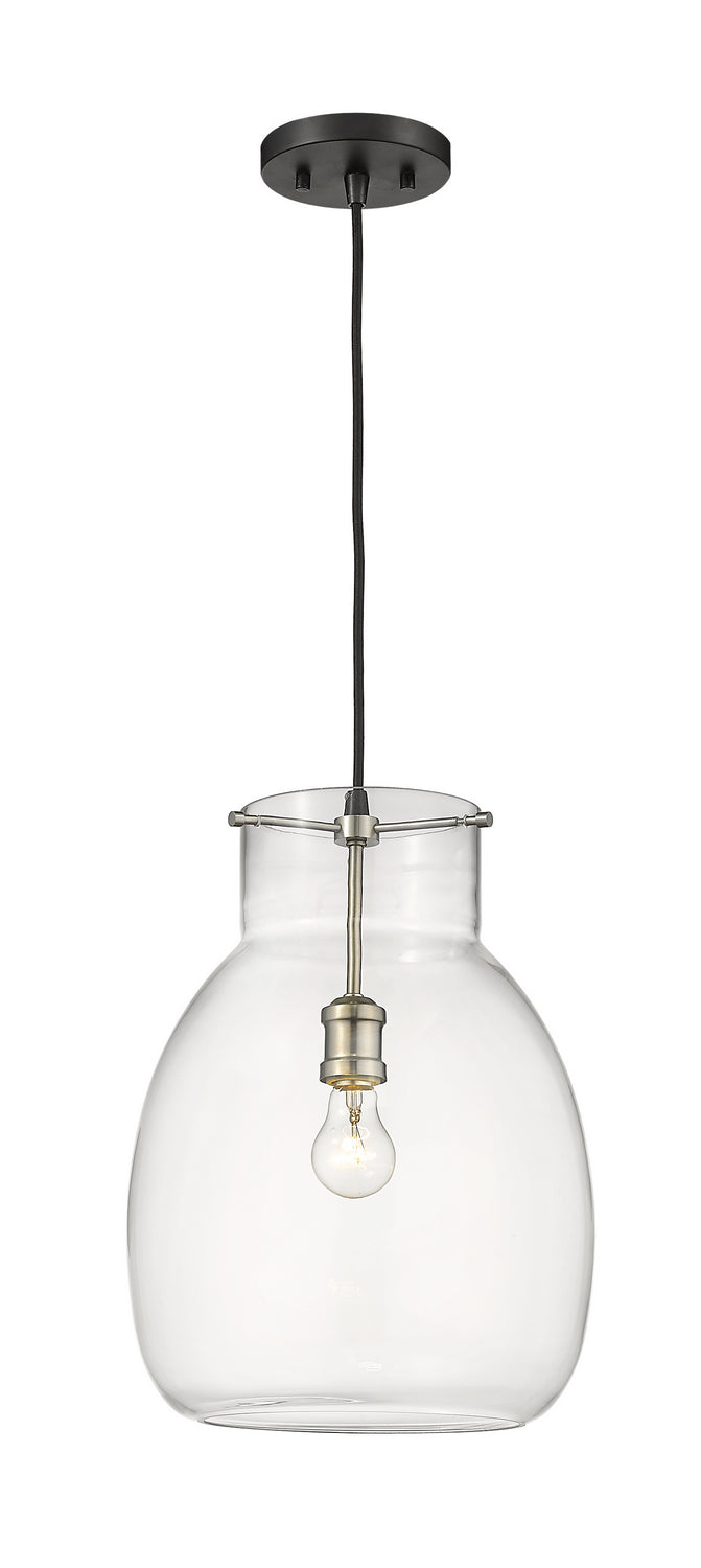 Z-Lite - 476P-MB-BN - One Light Pendant - Bella - Matte Black + Brushed Nickel
