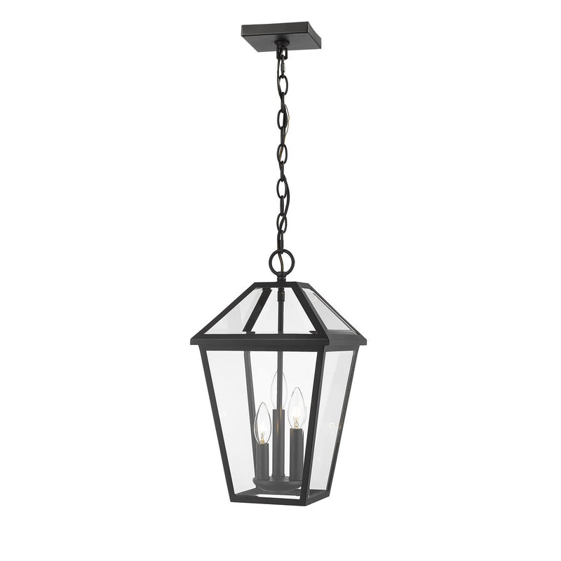 Z-Lite - 579CHB-BK - Three Light Outdoor Chain Mount Ceiling Fixture - Talbot - Black