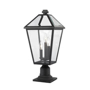 Z-Lite - 579PHBR-533PM-BK - Three Light Outdoor Pier Mounted Fixture - Talbot - Black