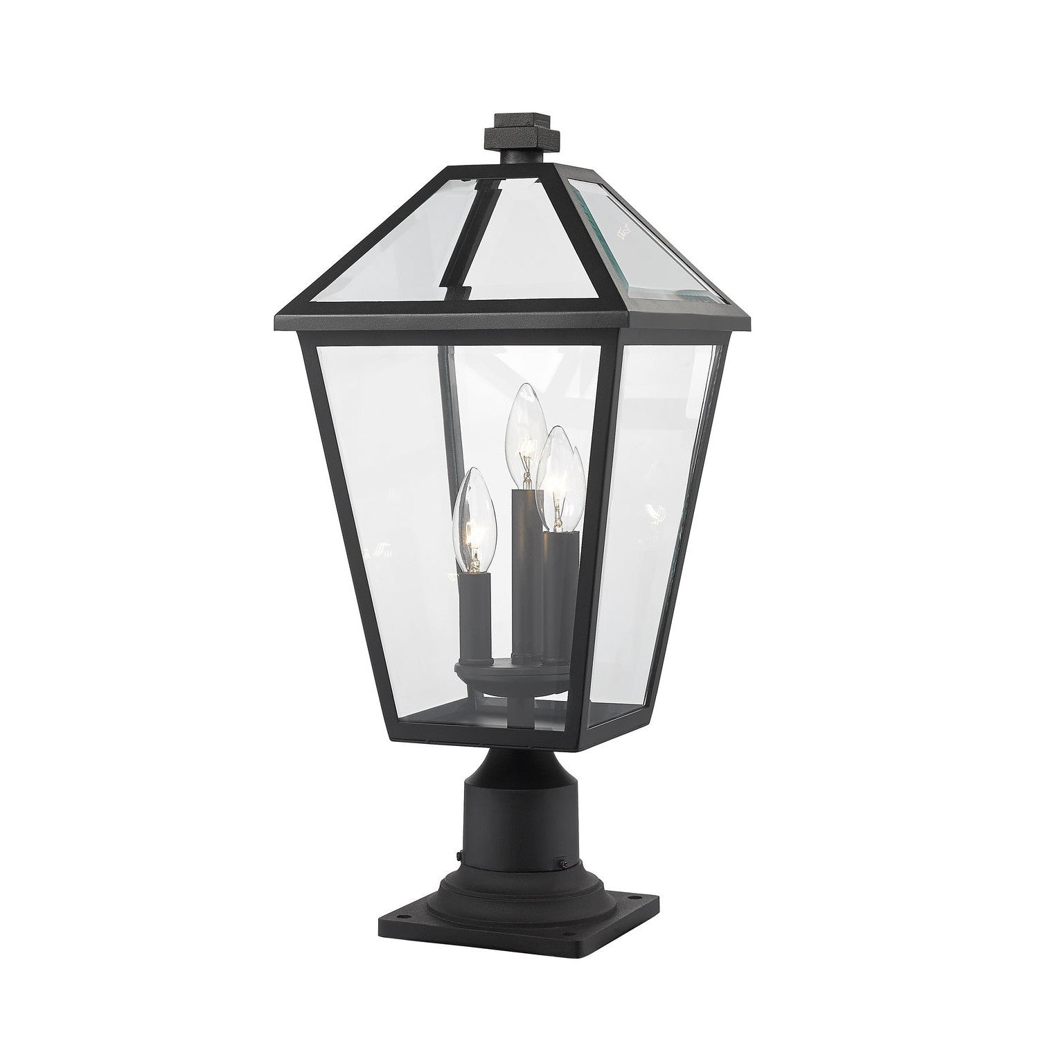 Z-Lite - 579PHBR-533PM-BK - Three Light Outdoor Pier Mounted Fixture - Talbot - Black