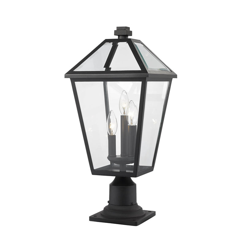 Z-Lite - 579PHBR-533PM-BK - Three Light Outdoor Pier Mounted Fixture - Talbot - Black