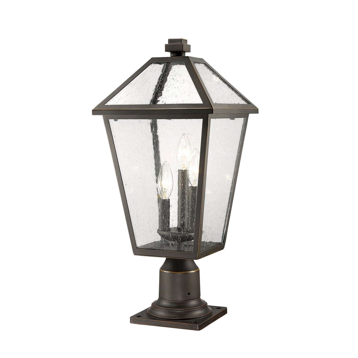 Z-Lite - 579PHBR-533PM-ORB - Three Light Outdoor Pier Mounted Fixture - Talbot - Oil Rubbed Bronze