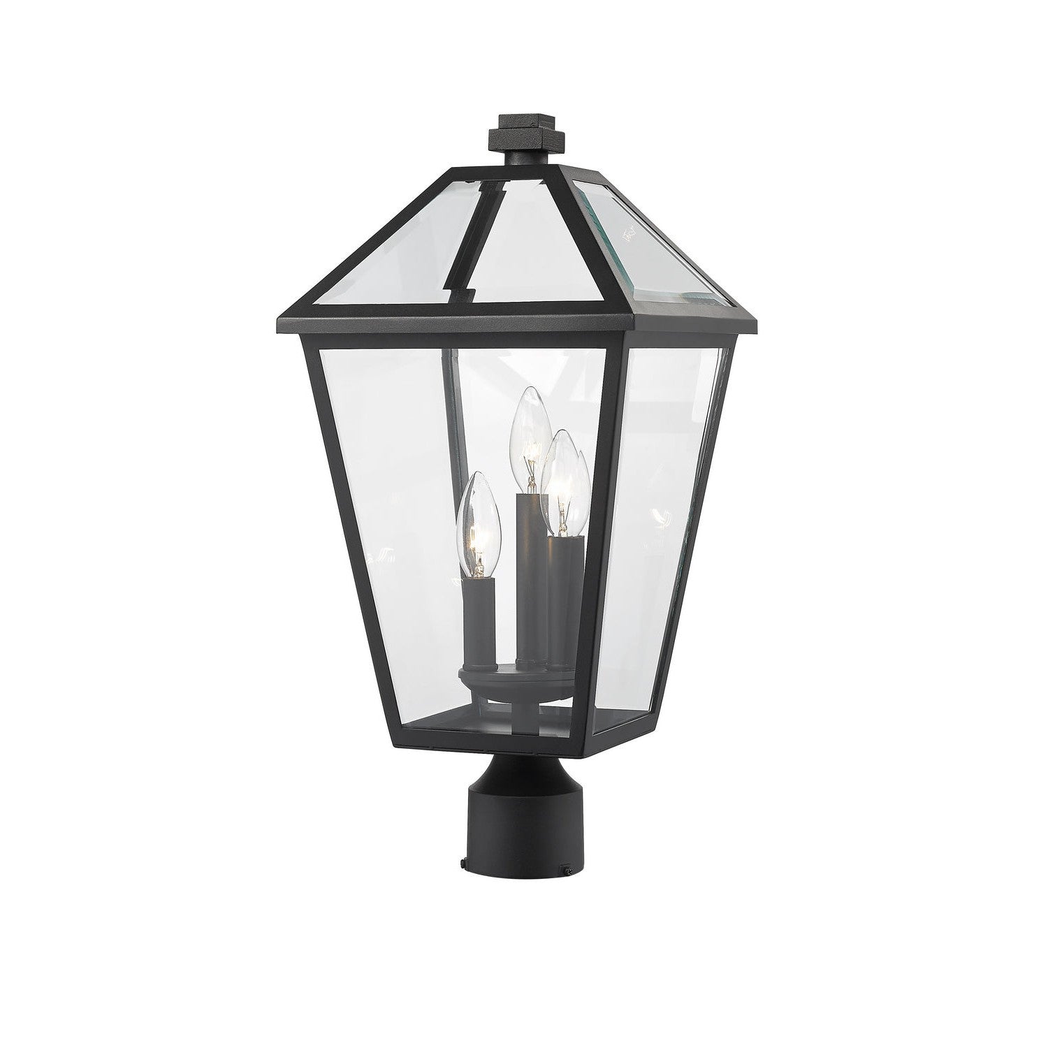 Z-Lite - 579PHBR-BK - Three Light Outdoor Post Mount Fixture - Talbot - Black