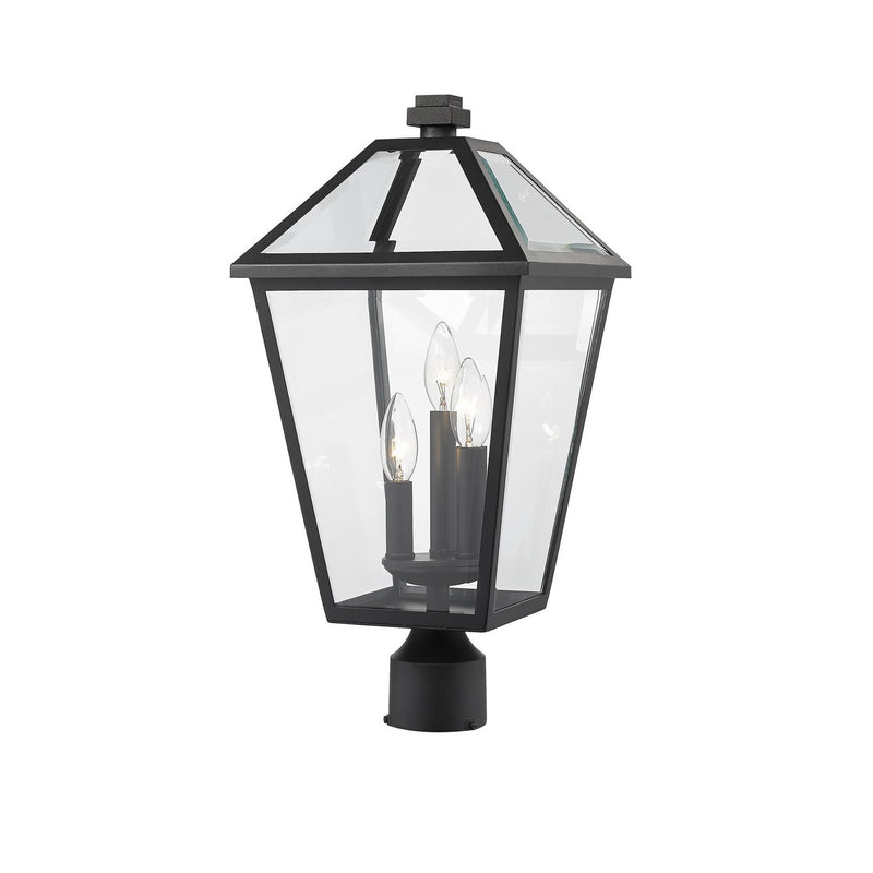 Z-Lite - 579PHBR-BK - Three Light Outdoor Post Mount Fixture - Talbot - Black