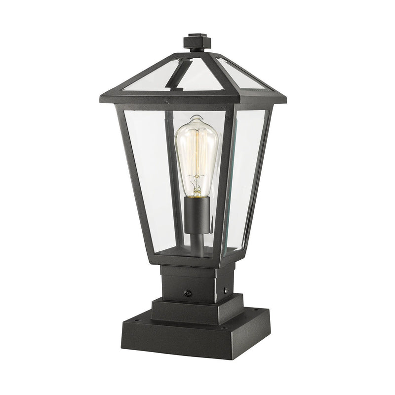 Z-Lite - 579PHMS-SQPM-BK - One Light Outdoor Pier Mounted Fixture - Talbot - Black