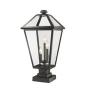 Z-Lite - 579PHXLS-SQPM-BK - Three Light Outdoor Pier Mounted Fixture - Talbot - Black