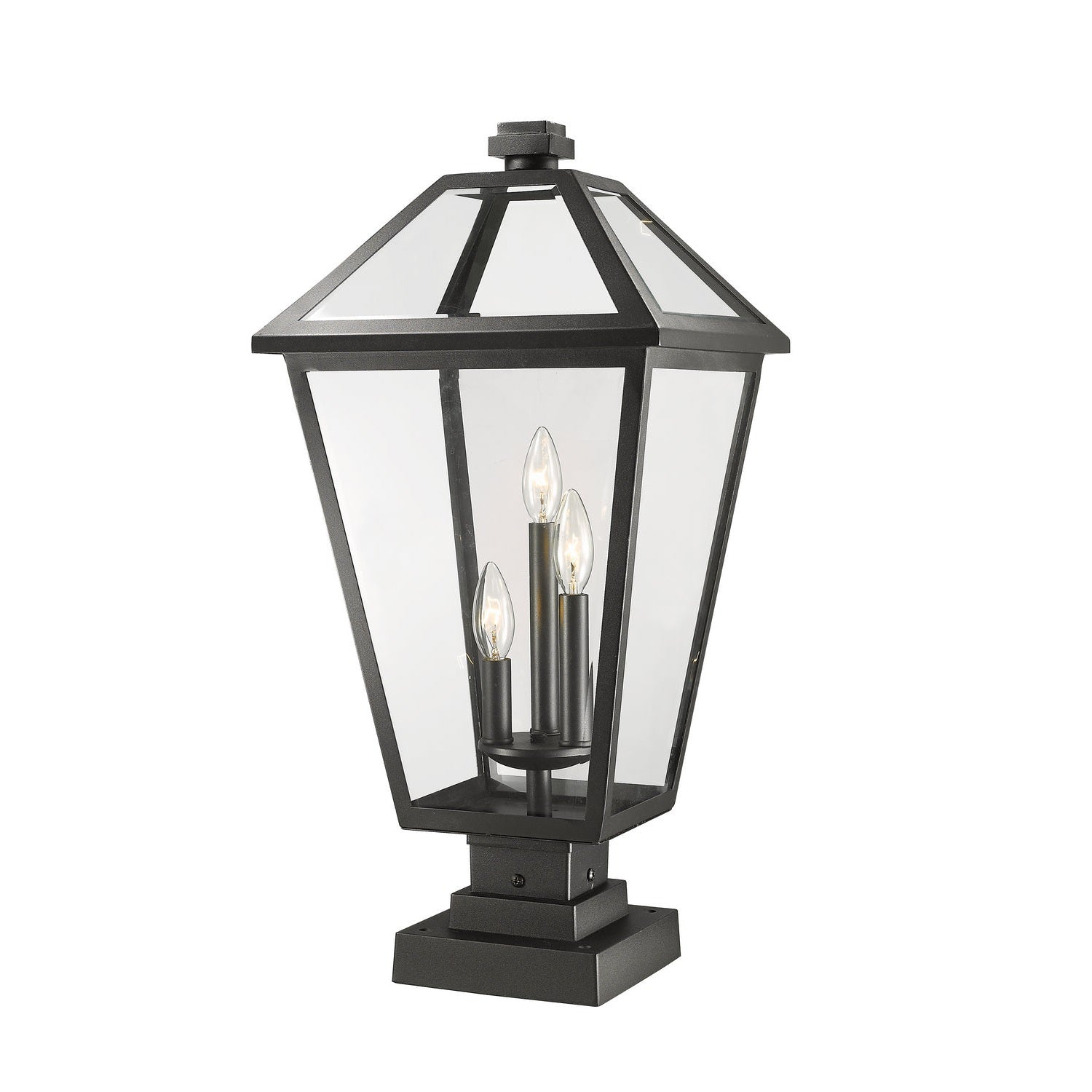 Z-Lite - 579PHXLS-SQPM-BK - Three Light Outdoor Pier Mounted Fixture - Talbot - Black