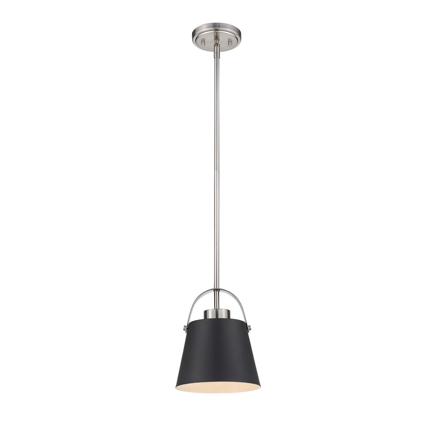 Z-Lite - 726MP-MB+BN - One Light Pendant - Z-Studio - Matte Black + Brushed Nickel