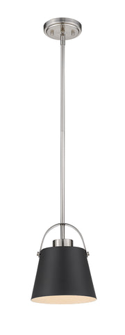 Z-Lite - 726MP-MB+BN - One Light Pendant - Z-Studio - Matte Black + Brushed Nickel