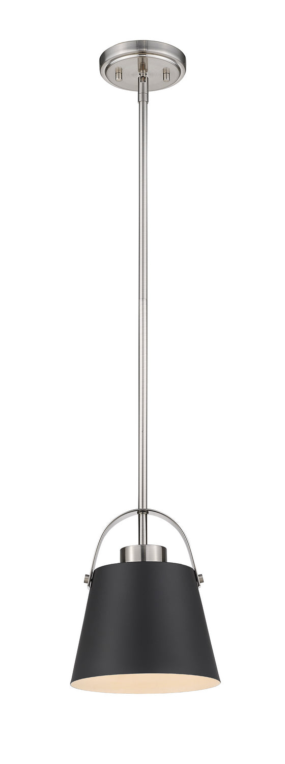 Z-Lite - 726MP-MB+BN - One Light Pendant - Z-Studio - Matte Black + Brushed Nickel
