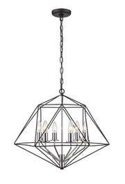 Z-Lite - 918-22MB-CH - Six Light Chandelier - Geo - Matte Black + Chrome