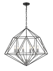 Z-Lite - 918-30MB-CH - Six Light Chandelier - Geo - Matte Black + Chrome