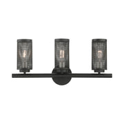Livex Lighting - 14123-04 - Three Light Vanity - Industro - Black w/ Brushed Nickels