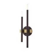 Livex Lighting - 15582-07 - Two Light Wall Sconce - Denmark - Bronze w/ Antique Brasss