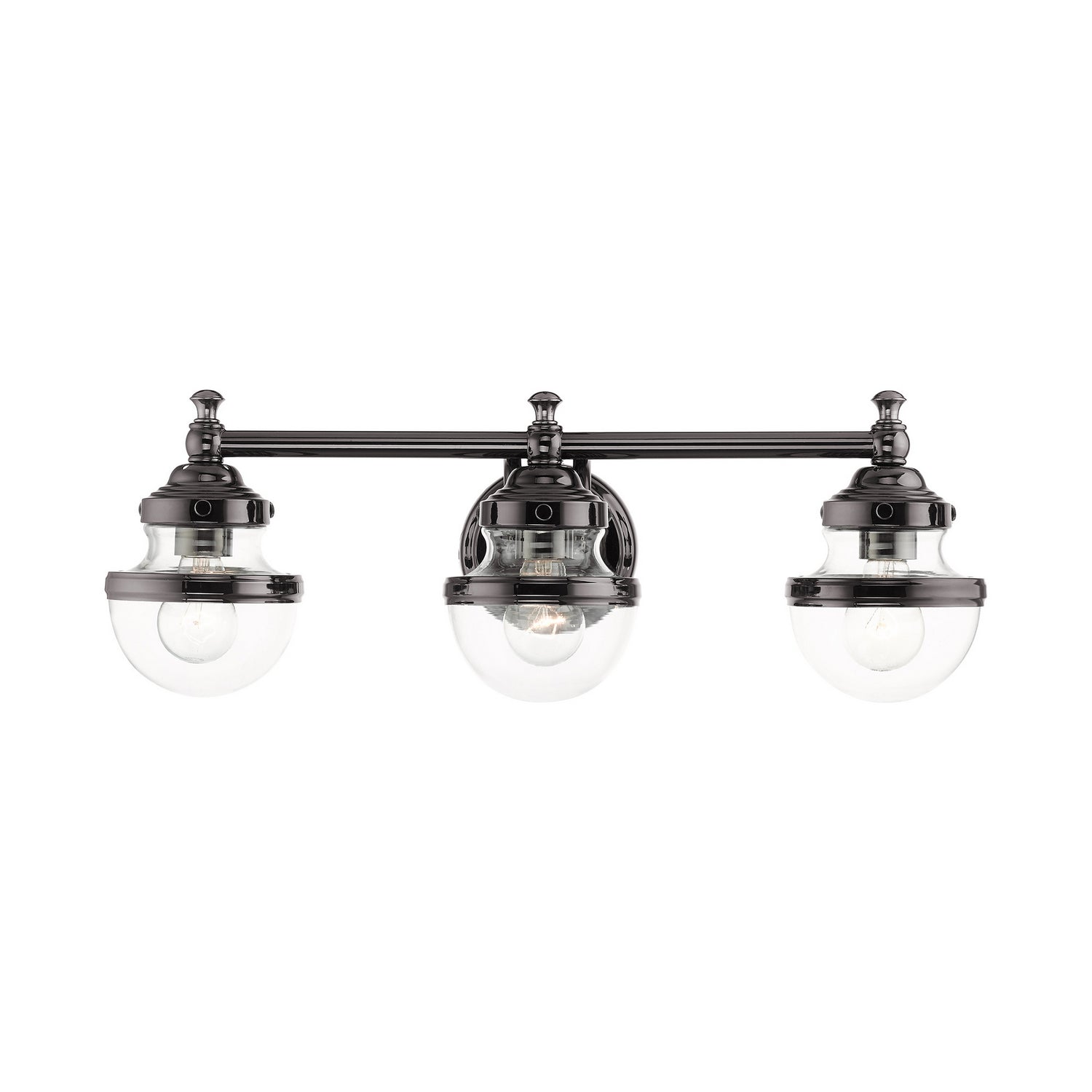 Livex Lighting - 17413-46 - Three Light Vanity - Oldwick - Polished Black Chrome