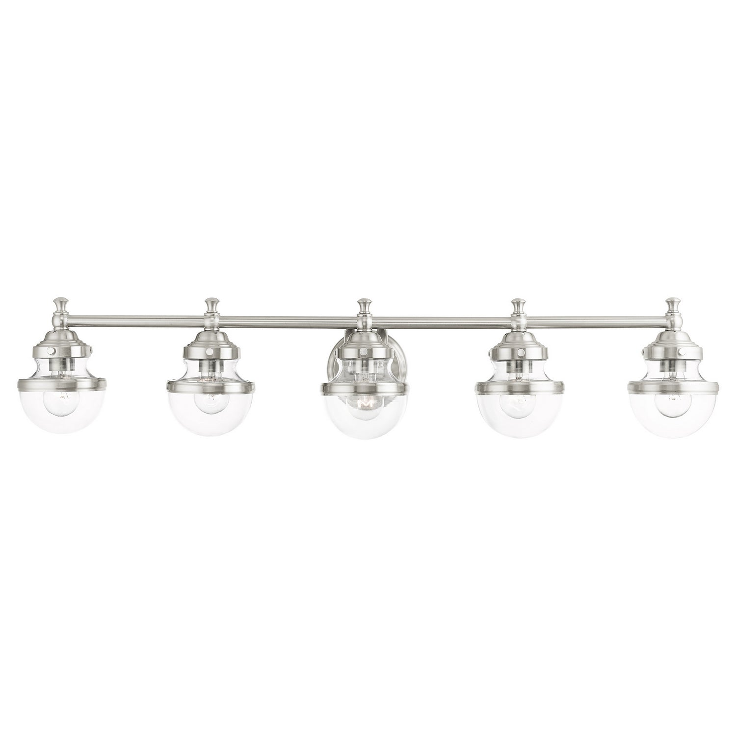 Livex Lighting - 17415-91 - Five Light Vanity - Oldwick - Brushed Nickel