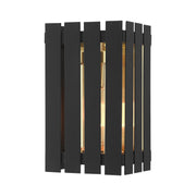 Livex Lighting - 20751-04 - One Light Outdoor Wall Lantern - Greenwich - Black w/ Satin Brasss