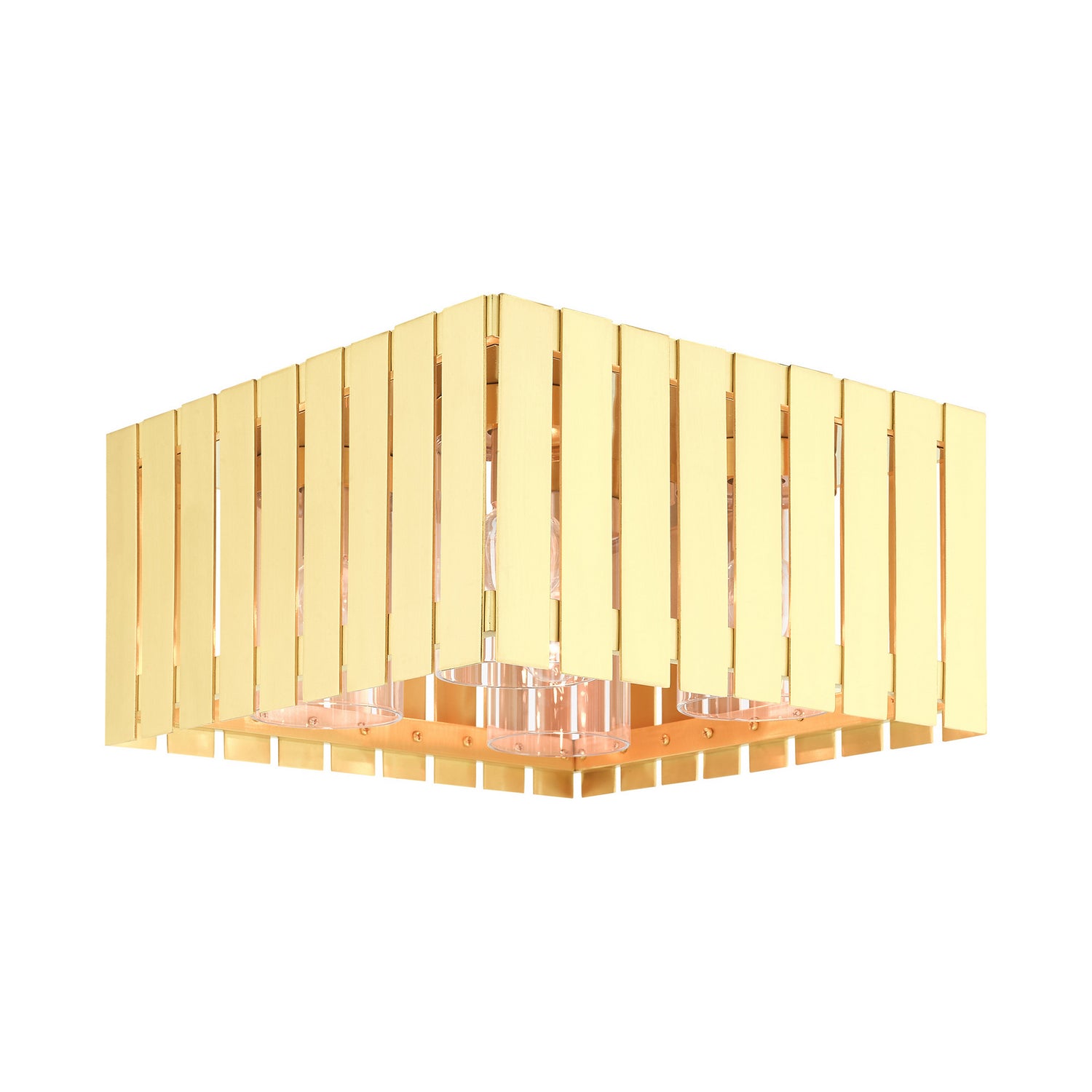 Livex Lighting - 20754-12 - Four Light Outdoor Flush Mount - Greenwich - Satin Brass