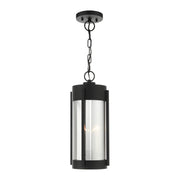 Livex Lighting - 22385-04 - Two Light Outdoor Pendant - Sheridan - Black w/ Brushed Nickels