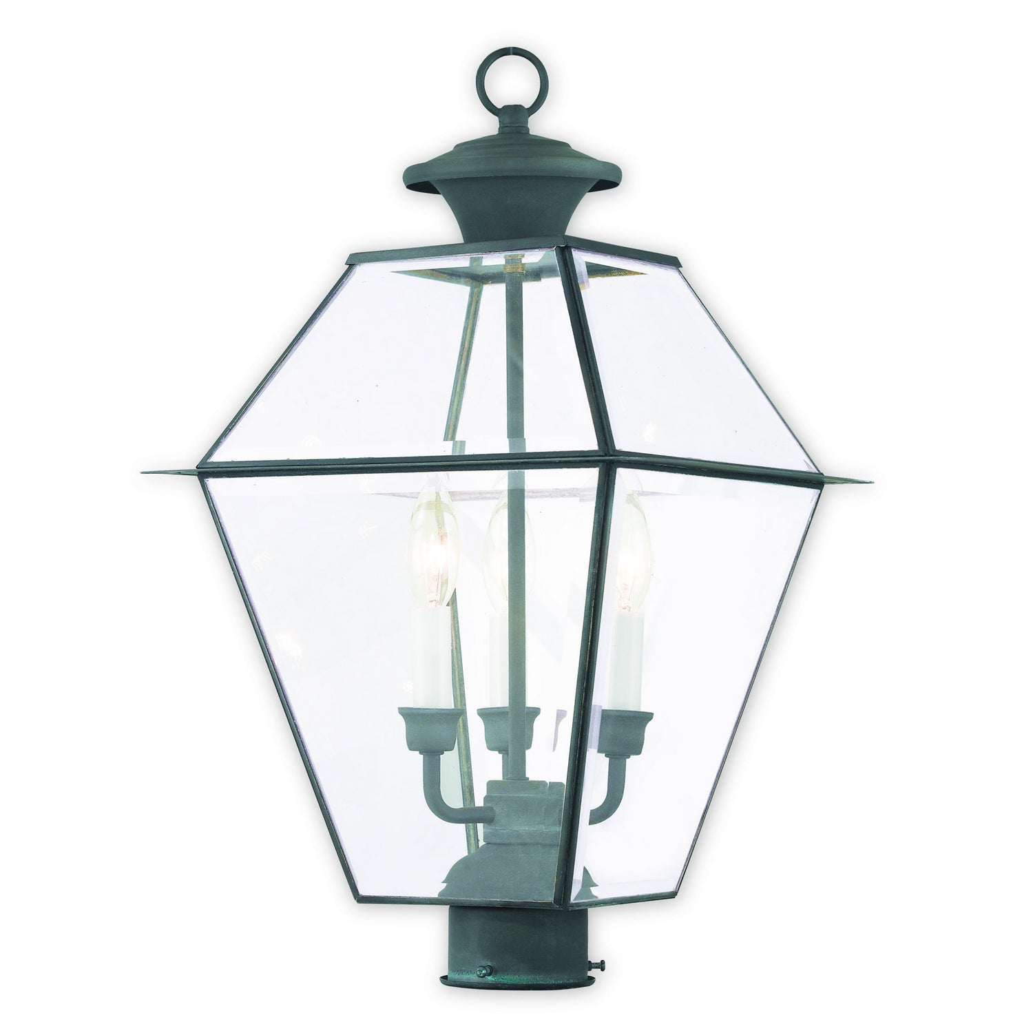 Livex Lighting - 2384-61 - Three Light Post-Top Lanterm - Westover - Charcoal