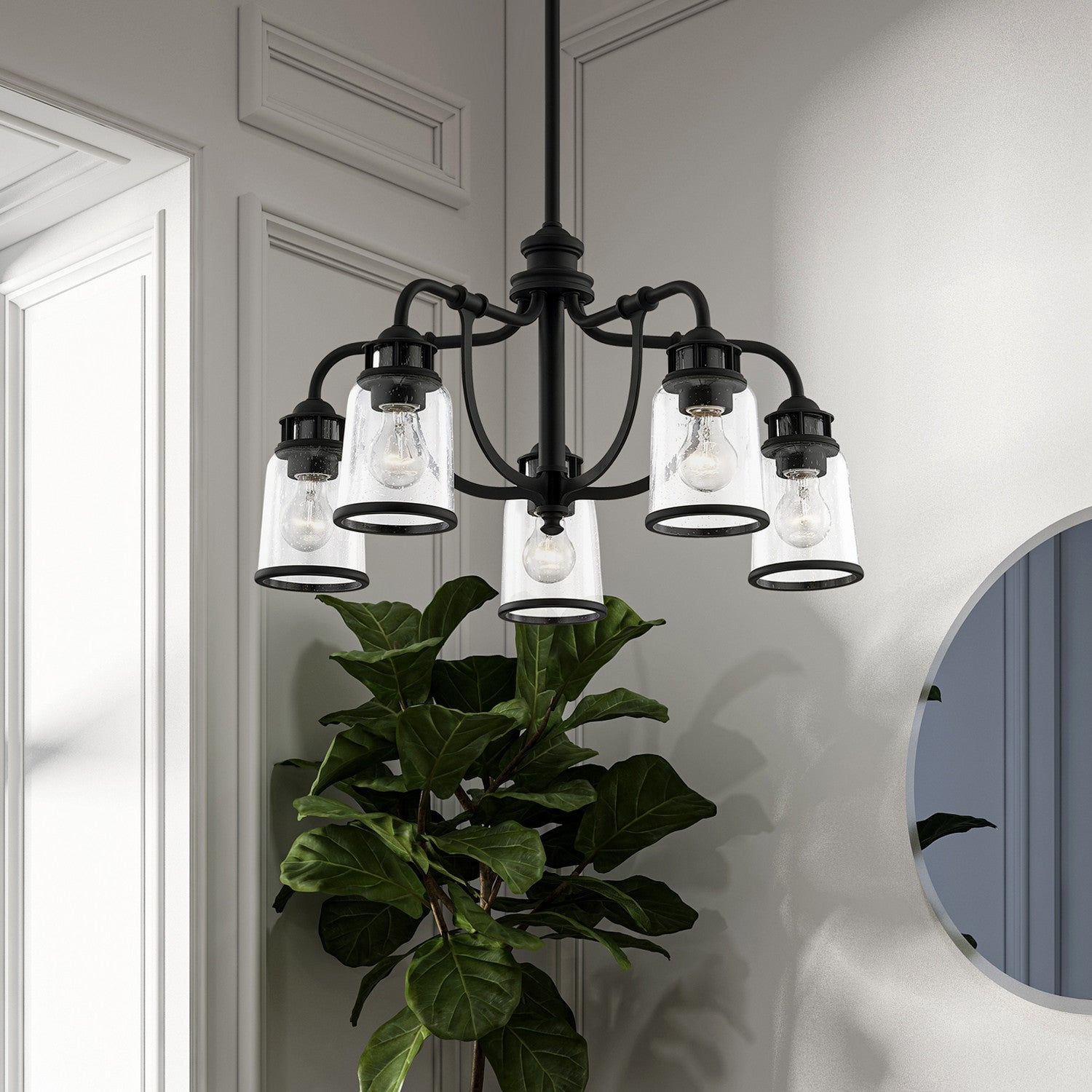 Livex Lighting - 40025-04 - Five Light Chandelier - Lawrenceville - Black