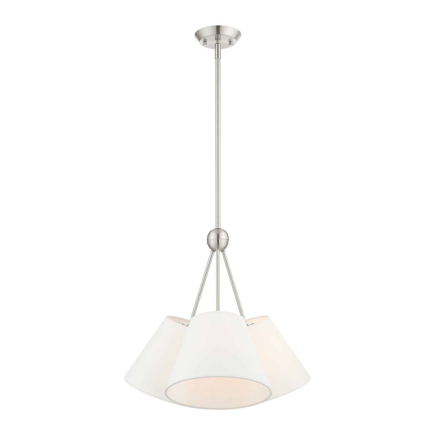 Livex Lighting - 40563-91 - Three Light Chandelier - Prato - Brushed Nickel