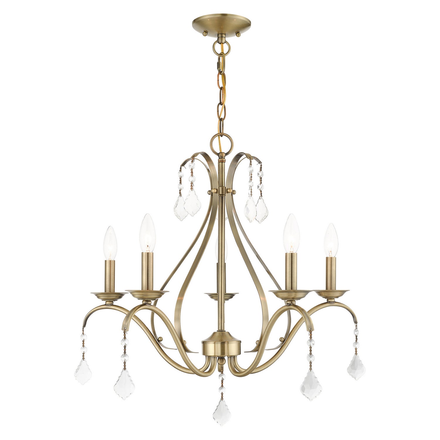 Livex Lighting - 40845-01 - Five Light Chandelier - Caterina - Antique Brass