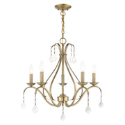 Livex Lighting - 40845-01 - Five Light Chandelier - Caterina - Antique Brass