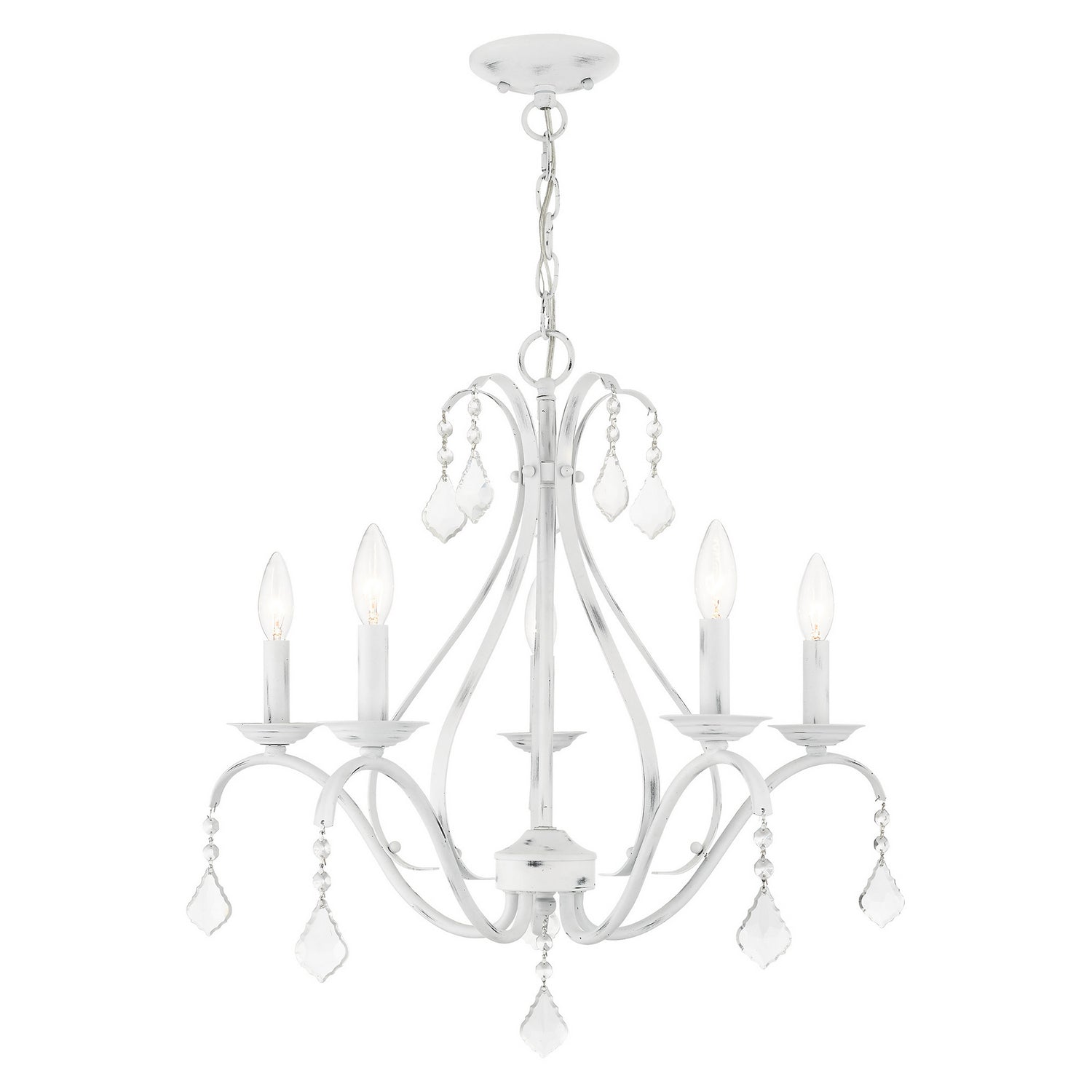 Livex Lighting - 40845-60 - Five Light Chandelier - Caterina - Antique White