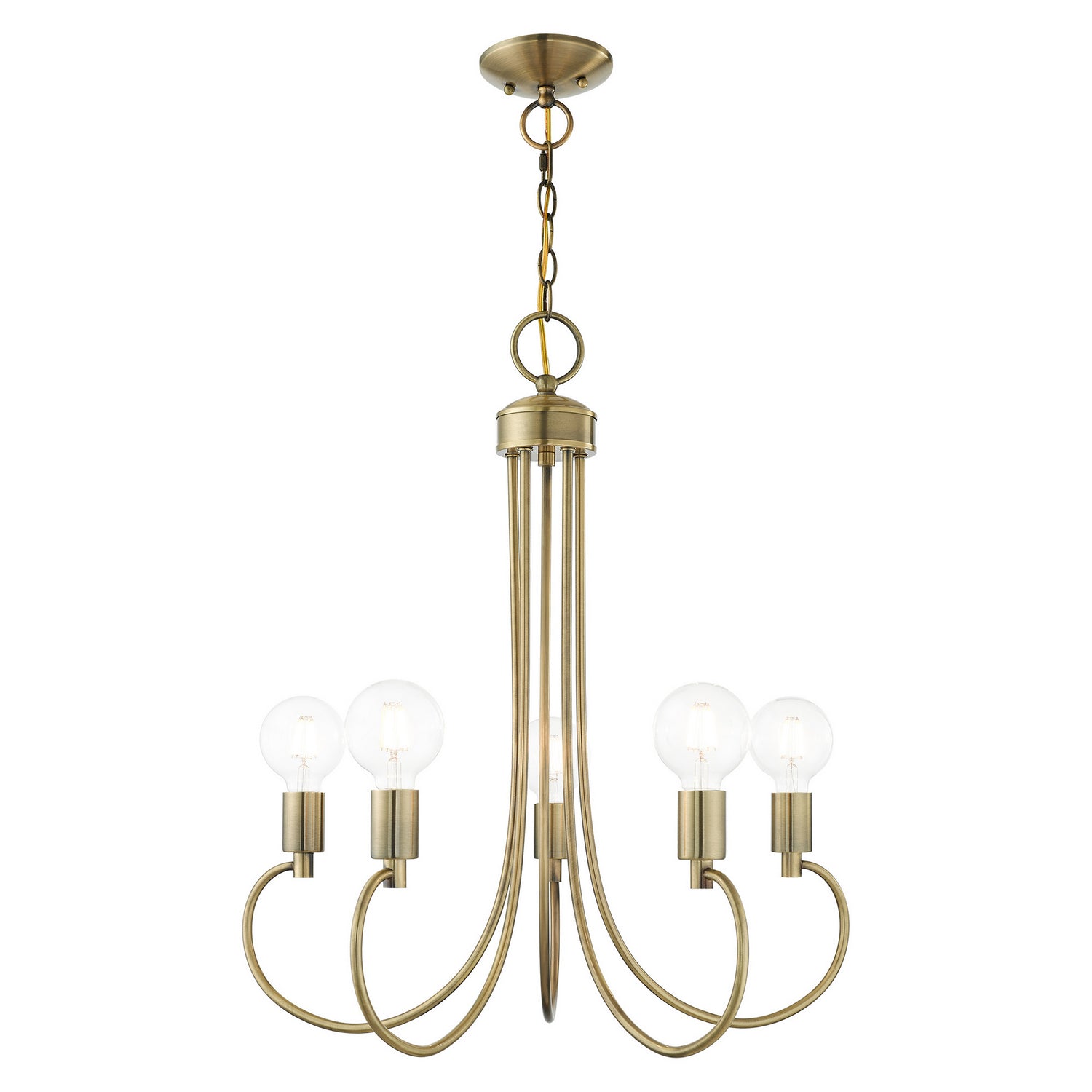 Livex Lighting - 42925-01 - Five Light Chandelier - Bari - Antique Brass