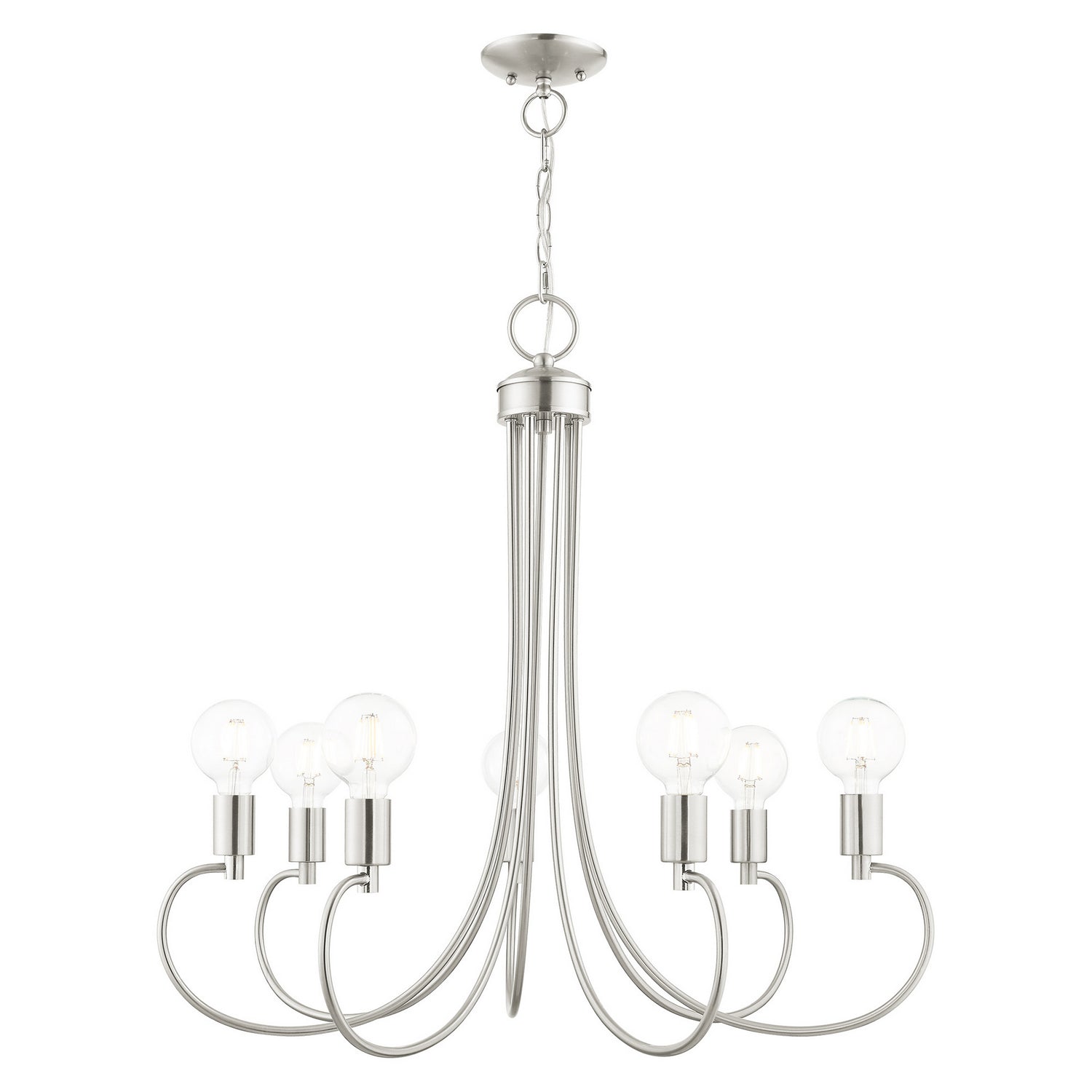 Livex Lighting - 42927-91 - Seven Light Chandelier - Bari - Brushed Nickel