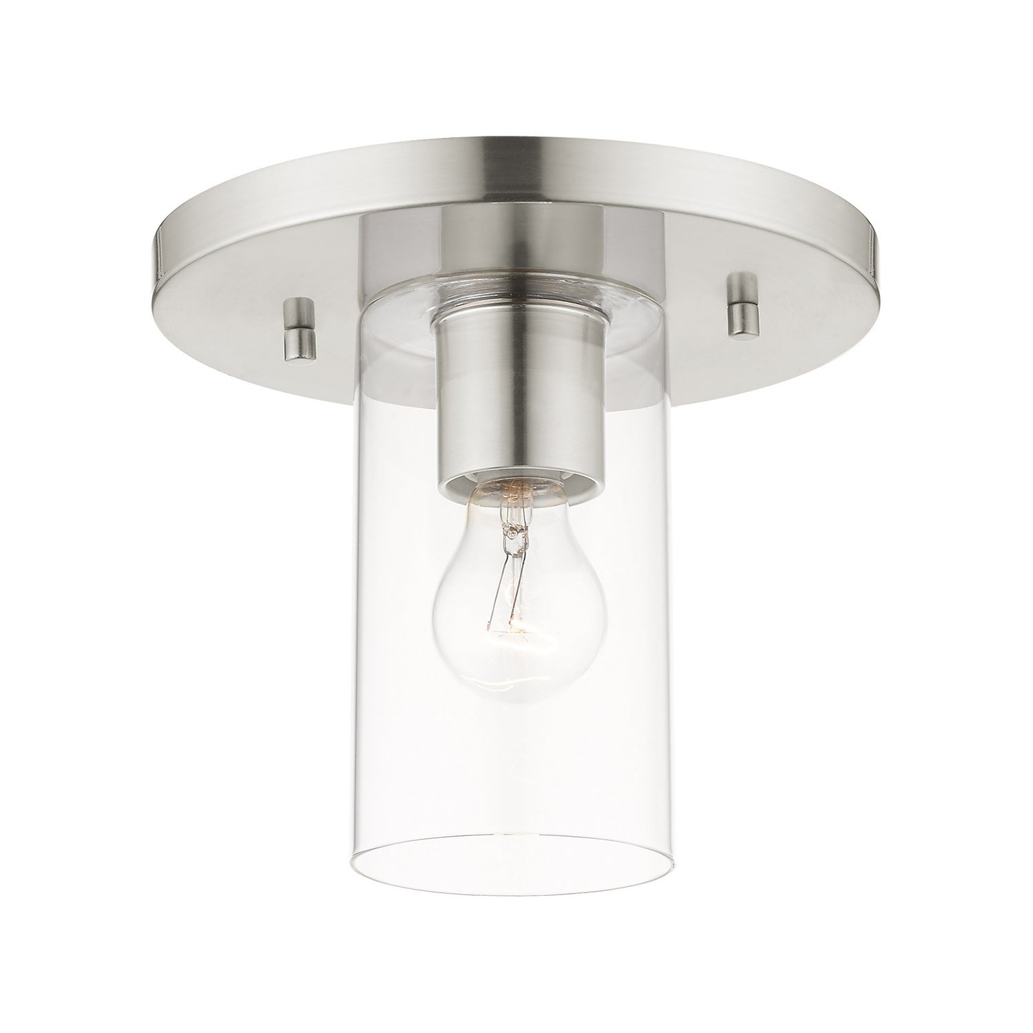 Livex Lighting - 45471-91 - One Light Flush Mount - Zurich - Brushed Nickel