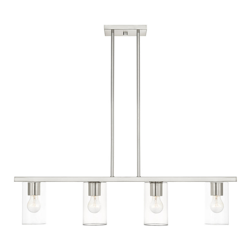 Livex Lighting - 45474-91 - Four Light Chandelier - Zurich - Brushed Nickel