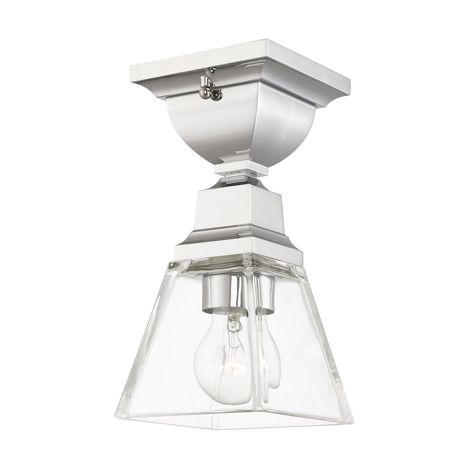 Livex Lighting - 45562-05 - One Light Flush Mount - Mission - Polished Chrome