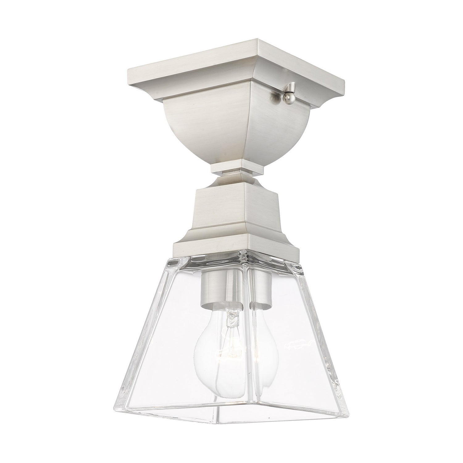 Livex Lighting - 45562-91 - One Light Flush Mount - Mission - Brushed Nickel