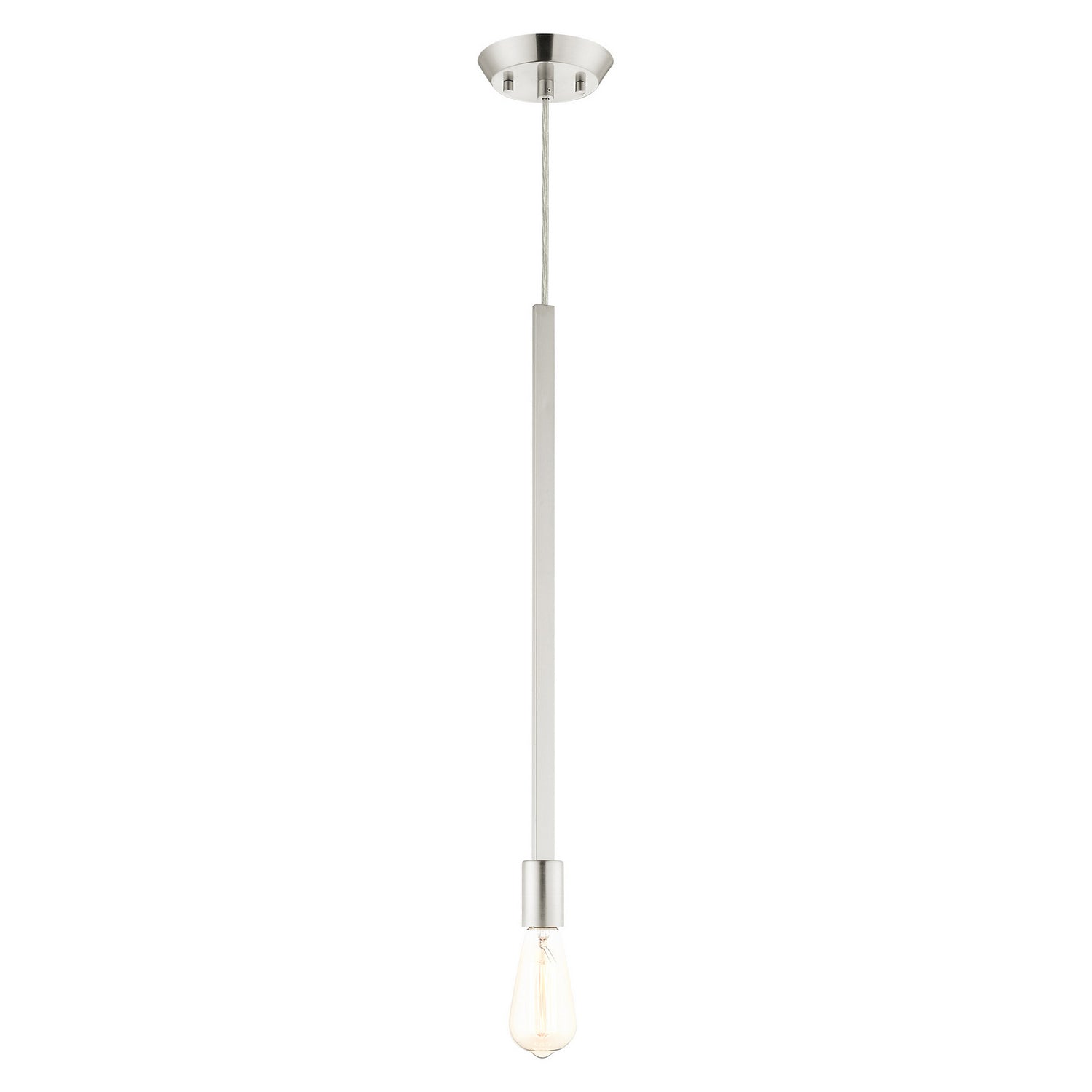 Livex Lighting - 45831-91 - One Light Pendant - Prague - Brushed Nickel