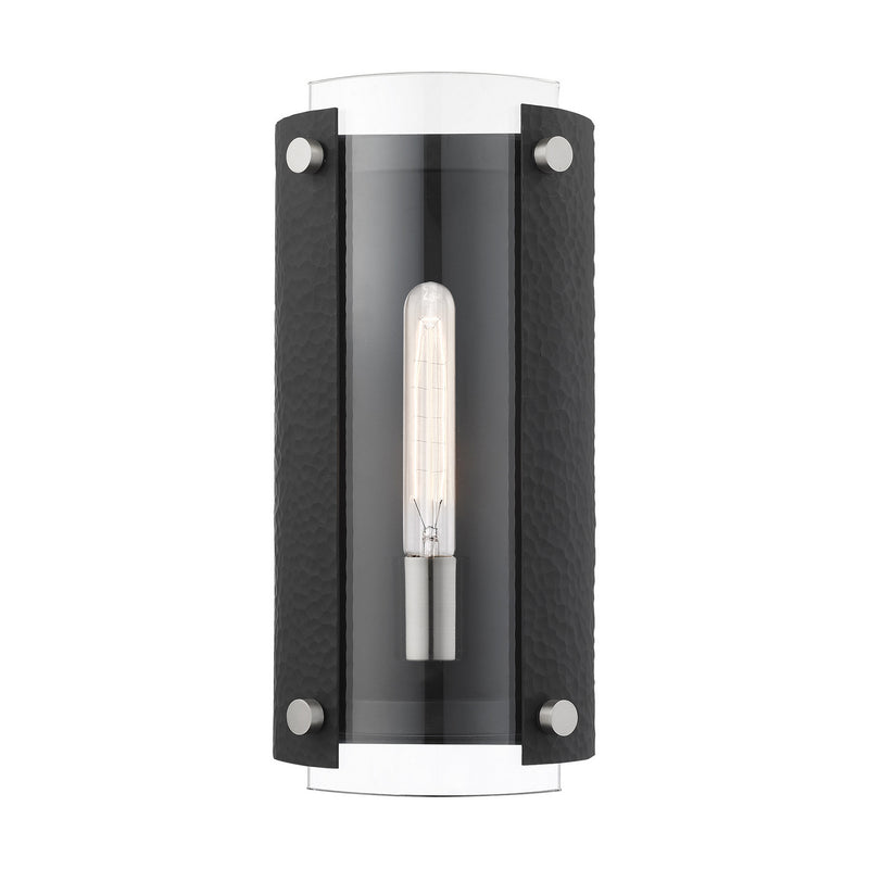 Livex Lighting - 45990-04 - One Light Wall Sconce - Barcelona - Black w/ Brushed Nickels