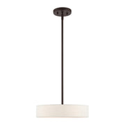 Livex Lighting - 46033-07 - Four Light Pendant - Venlo - Bronze w/ Antique Brasss